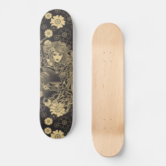 Samouraïs Skateboards Japanse krijgsvrouw (Voorkant)
