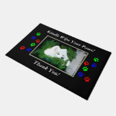 Samoyed 18x24-inch of 24x36-inch "Wipe Your Paws"- Deurmat (Schuin)