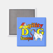 Samoyed Agility Gifts Magneet (Voorkant / Achterkant)