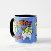 Samoyed Agility Gifts Mok (Voorkant links)