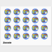 Samoyed Agility Gifts Ronde Sticker (Vel)