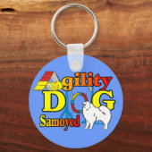 Samoyed Agility Gifts Sleutelhanger (Voorkant)