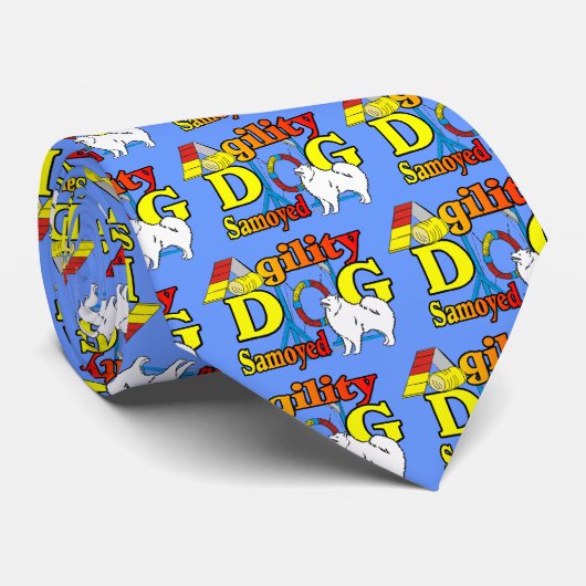 Samoyed Agility Gifts Stropdas (Opgerold)