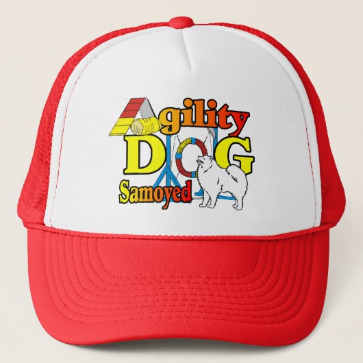 Samoyed Agility Gifts Trucker Pet (Voorkant)
