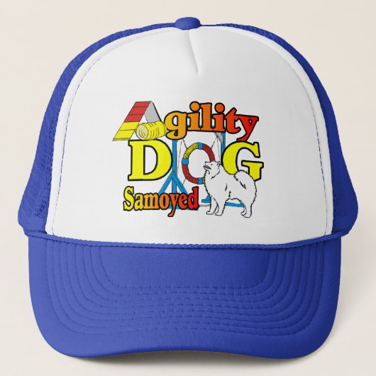 Samoyed Agility Gifts Trucker Pet (Voorkant)