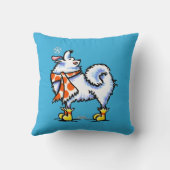 Samoyed American Eskimo Dog Snowflake Kussen (Achterkant)