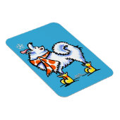 Samoyed American Eskimo Dog Snowflake Magneet (Rechterzijde)