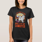 Samoyed And Wine T-shirt (Voorkant)