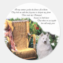 Samoyed Art Gifts Ronde Sticker