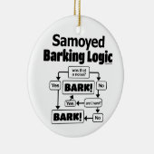 Samoyed Barking Logic Keramisch Ornament (Rechts)