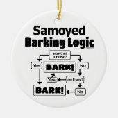 Samoyed Barking Logic Keramisch Ornament (Voorkant)