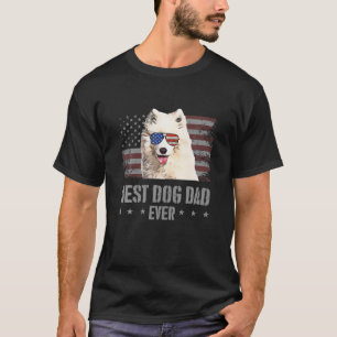Samoyed Beste Hond Papa Ooit Retro USA Amerikaanse T-shirt
