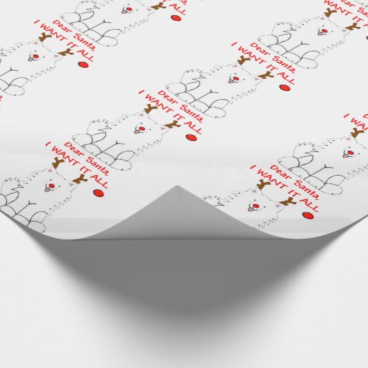 Samoyed Beste Kerstman.... Cadeaupapier (Hoek)