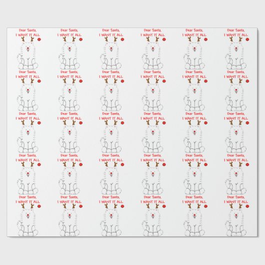 Samoyed Beste Kerstman.... Cadeaupapier (Vlak)