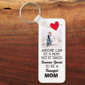 Samoyed...Beste mama, aangepaste dubbelzijdige Sle Sleutelhanger (Voorkant)