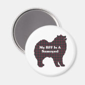 Samoyed BFF-cadeautjes Magneet (Voorkant / Achterkant)