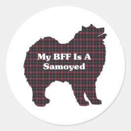 Samoyed BFF-cadeautjes Ronde Sticker