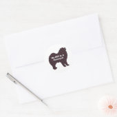 Samoyed BFF-cadeautjes Ronde Sticker (Envelop)