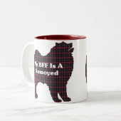 Samoyed BFF-cadeautjes Tweekleurige Koffiemok (Voorkant links)