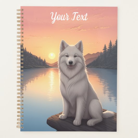 Samoyed bij het meer planner (Voorkant)