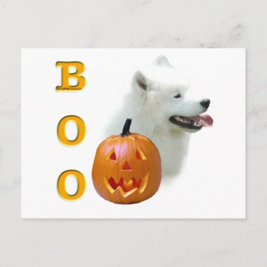 Samoyed Boo Briefkaart (Voorkant)