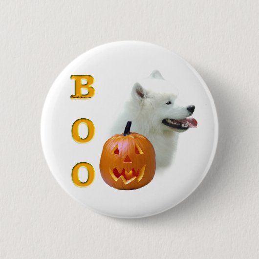 Samoyed Boo Ronde Button 5,7 Cm (Voorkant)