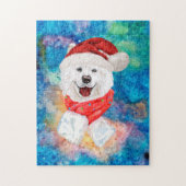 Samoyed Breed Dog Kerstmis Legpuzzel (Verticaal)