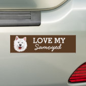 Samoyed Bumpersticker (Op auto)
