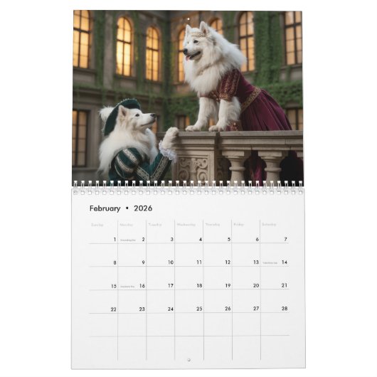 Samoyed Calendar Kalender (Feb 2026)