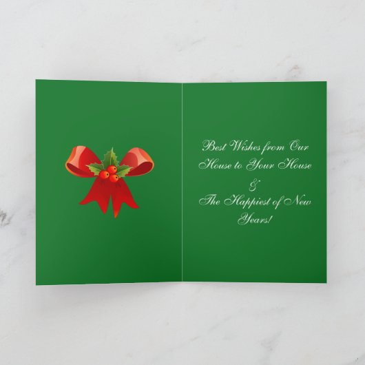 Samoyed Christmas Holiday Custom Kaart (Binnen)