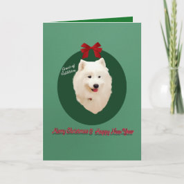 Samoyed Christmas Holiday Custom Kaart