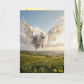 Samoyed condoleancekaart kaart (Achterkant)