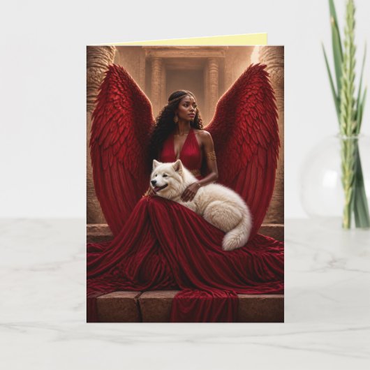 Samoyed condoleancekaart kaart (Voorkant)