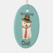 Samoyed Dad Ceramic Ornament (Rechts)