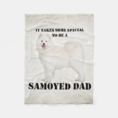 Samoyed Dad Fleece Deken (Voorkant)
