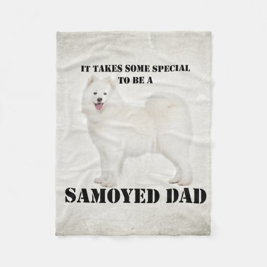 Samoyed Dad Fleece Deken (Voorkant)