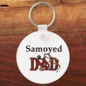 Samoyed Dad Gifts Sleutelhanger (Voorkant)
