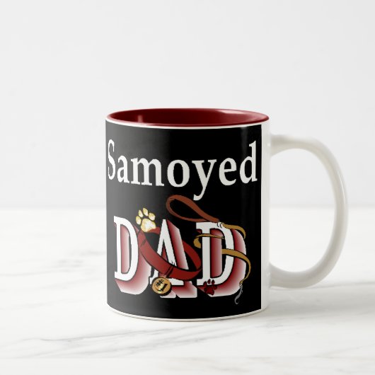 Samoyed Dad Gifts Tweekleurige Koffiemok (Rechts)