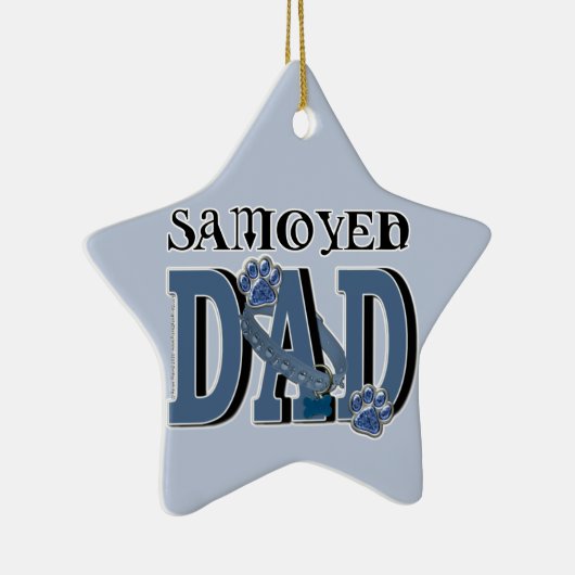 Samoyed DAD Keramisch Ornament (Rechts)