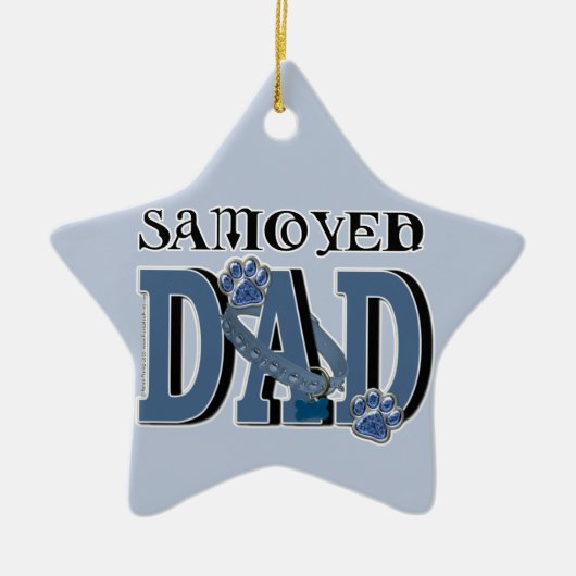 Samoyed DAD Keramisch Ornament (Voorkant)