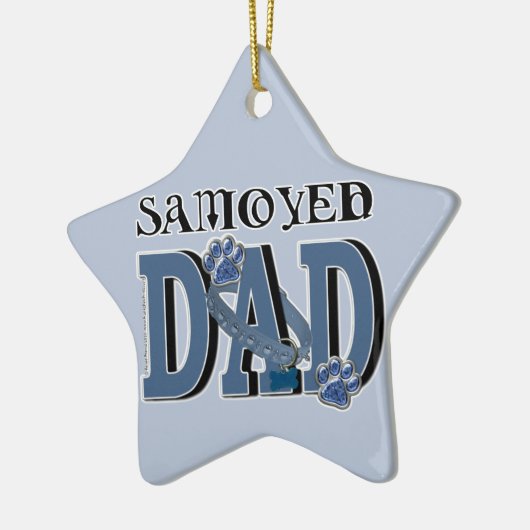 Samoyed DAD Keramisch Ornament (Links)