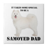Samoyed Dad Keramische Tegel Tegeltje (Voorkant)