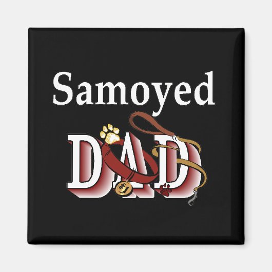 samoyed dad Magnet (Voorkant)
