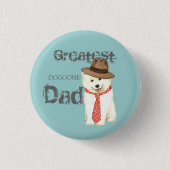 Samoyed Dad Ronde Button 3,2 Cm (Voorkant)