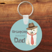 Samoyed Dad Sleutelhanger (Voorkant)