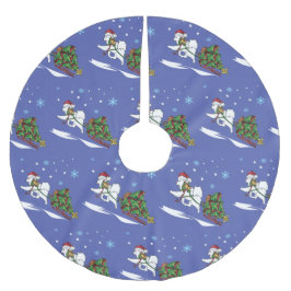 Samoyed De kerstboom thuis Rok