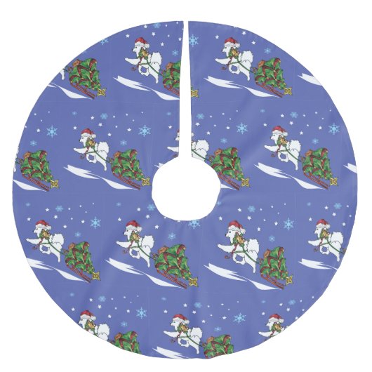 Samoyed De kerstboom thuis Rok (Voorkant)