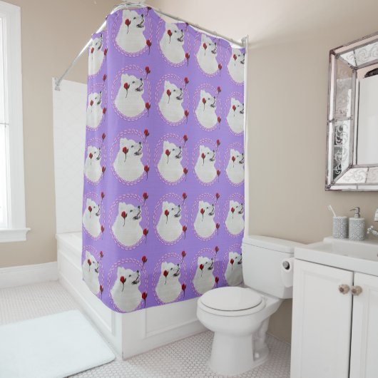 Samoyed Design Bath Collectie - Shower Curtain Douchegordijn (In situ)