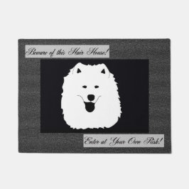 Samoyed deur Mat 18"X24";Let op dit Huis