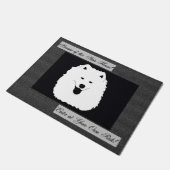 Samoyed deur Mat 18"X24";Let op dit Huis (Schuin)